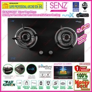 SENZ Built-in Hob RUBY SZ-GS980FL intelSync Twin Burner Gas Stove Nano Coating Glass