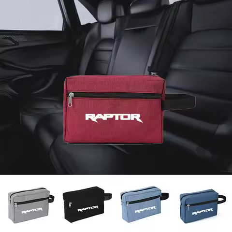 Car Portable USB Data Line Charger Plug Car keys driver's license Storage Bag For Ford Raptor Svt Fo
