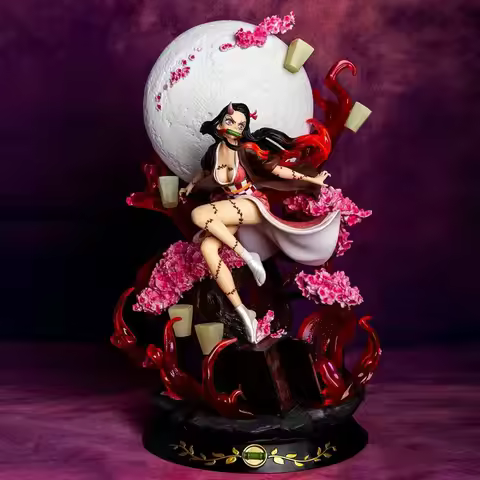 14cm Demon Slayer Anime Figures Battle Kamado Nezuko GK Statue Dolls Collect Model Toys Christmas Gi
