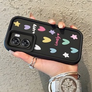 HP Phone Case For OPPO A57 2022 A77 A2022 A57s A57e A77s Case Heart pigment cute Cartoon Softcase Si
