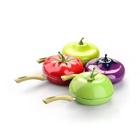 Non-stick Fruit Frying Pan Color Saucepan Ceramic Pan Grill Pan Cast Aluminum Fry Pan Cookware Gas I