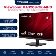 ViewSonic VA3209-2K-MHD 32” 2K QHD SuperClear® IPS 75hz Monitor with Built-In Speakers (3 Years Warr