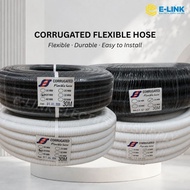 CORRUGATED PVC FLEXIBLE CONDUIT HOSE 20MM / 25MM 30M/ROLL