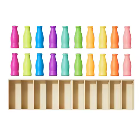 Children's Early Childhood Fun Beverages Color Match Guessing Fun Memory Training Interactive Board 