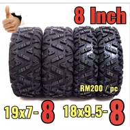 Tayar ATV (19x7-8) & (18x9.5-8) Ready Stock ATV Tyre Tire Tubeless