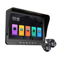 T71-BSD เครื่องบันทึกวีดีโอดิจิตอลมอนิเตอร์ DVR AHD 2ช่องสัญญาณรถบัสบรรทุก7หน้าจอขนาดนิ้ว720P เลนส์ม