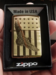 ZIPPO USA CHÍNH HÃNG MỸ CHỦ ĐỀ ĐẠI BÀNG CỜ MỸ - BẬT LỬA ĐỒNG CHROME