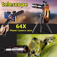 Cell Phone Lens Universal 38X 64X Optical Zoom Lens Manual Telescope Lens with Clamp teleskop