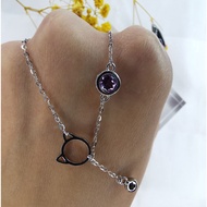 Meowtastic Amethyst Anklet