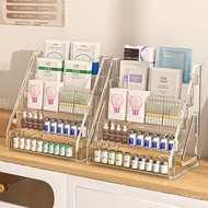Yuan Acrylic Mask Desktop Water Gloss Ladder Cosmetic Shelf Display Rack Store Skin Care Product Dis