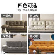 ‍🚢Cloud Sofa Italian Minimalist Emery Fabric Faux Leatherbaxterdown Sofa Small Apartment Living Room Fabric Craft Sofa