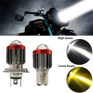 Motorcycle High/Low Beam H6/BA20D H4 1200LM Bi-Color Headlight 10-80V Lampu Depan Motor Sinar Tinggi