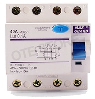 Maxguard 40A / 63A / 100A 4 Pole 100mA / 300mA ELCB RCCB (Sirim Approval)