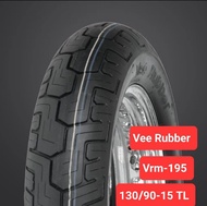 ยางนอกมอเตอร์ไซค์ ขนาด 130/90-15 ยี่ห้อ วีรับเบอร์ แซมซัน ฮัท ผลิตจาก Vee Rubber รุ่นVrm195 TL ยางให