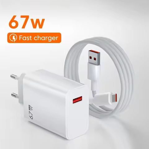 67W Fast Charger GaN USB Type C Power Adapter with Type C Cable USB High Speed Wall Charger For Xiao