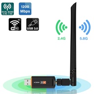 USB WiFi Adapter AC1200M Dongle 802.11ac Wireless Network Dual Band 2.4GHz/5Ghz High Gain 5dBi Anten