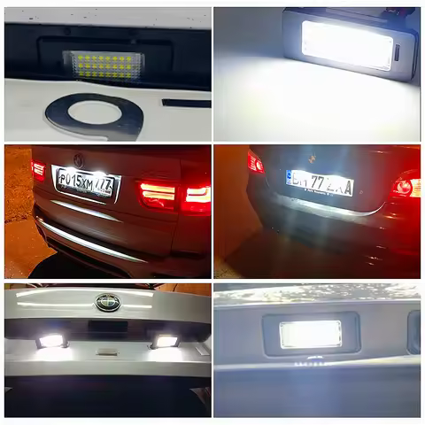 Car Products License Plate Lights 1/2PCS 24LED License Plate Number Light For BMW E90 M3 E91 E92 E70