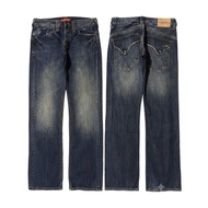 Ed Hardy Men's 32/42/7.5 Straight-Leg Jeans Leather Label Good Condition