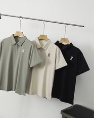 全新ON半拉鏈速干Polo 冰絲透氣翻領短袖 高爾夫商務休閑男女T恤ON tee ON T-shirt  On polo T-shirt
