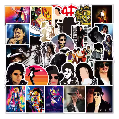 10/30/50PCS Superstar Michael Jackson Personalized Graffiti Waterproof Sticker Suitcase Notebook Ref