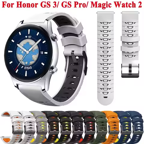 22mm Silicone Strap For Honor Watch GS Pro GS 3 GS3 4 Pro Smart Watch Bracelet Honor Magic Watch 2 S