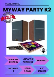 Myway Party K2 with pair of speaker &mic4TBLicence