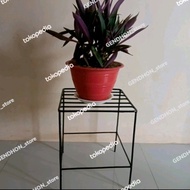 RAK POT BUNGA SINGLE / STANDING POT BUNGA BESI / - Hitam, 25x25x30