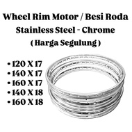 ( 36H ) 36 Hole Holes Wheel Rim Moto Motor Roda Besi Stainless Steel 120 140 160 / X 17 18 Inch 120X