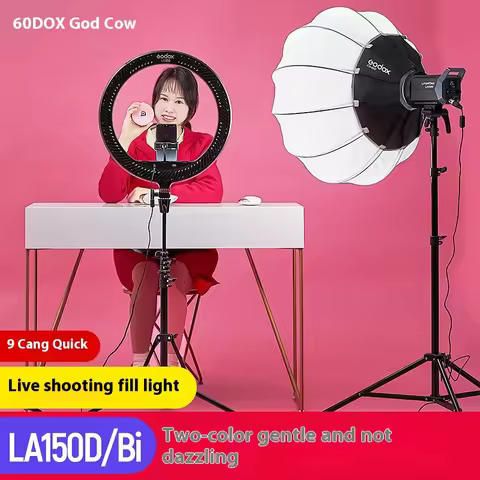 Godox LA150D LA150BI 190W LCD Panel LED Video Light Continuous Output +APP Control Bowens Mount Stud