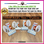 1 Box 10Pcs Car Osram Bulb W5W T10 W16W 921 T15 7506 1141 7528 1016 12V Signal Brake Light Mentol Ta