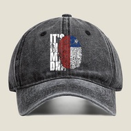 2025DNA Fingerprint Bold - Inspired, 'DNA' Fingerprint Text Design Outdoor Activities Adjustable Fit