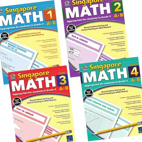 1 book Singapore Math Appropriate For Students Learning Math Practice Worksheet Workbook Math Improv