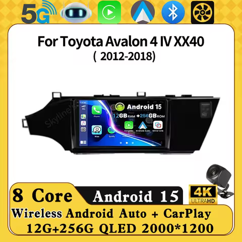 Android 16 For Toyota Avalon 4 IV XX40 2012-2018 Car Auto Carplay Screen Radio Automotivo Bluetooth 