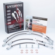 PRO RS STEEL BRAIDED BRAKE HOSE for Porsche 911 (997) C4S,GT3,GT3RS,Turbo,Turbo S,GT2/RS 04-12  - 4p