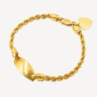 916 Gold Hollow Rope Baby Bracelet