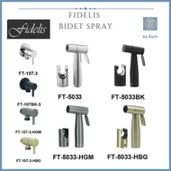 [BEST QUALITY] Fidelis Bidet Spray / Angle Valve / Gold / Gun Metal / Black / Chrome /  come with hose / set