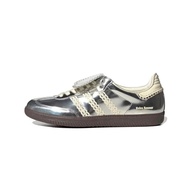 IEXX [Ceiling] Wales Bonner x AD WB Silver Samba Co-Branded Samba Low-Top Casual Sneakers