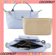 COCOFRUIT Insert Bag, Multi-Pocket Felt Linner Bag, Durable Storage Bags Portable Travel Bag Organizer Longchamp Mini Bag