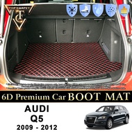 Top Carpet AUDI Q5 ( 2009 - 2012 ) Car Boot Mat PU Leather Cargo Mat Trunk Carpet Boot Liner Karpet 