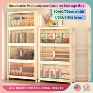 1/2/3/4/5/6 Layers Foldable Multipurpose Double Storage Cabinet Foldable Stackable Storage Box Foldable Cabinet Storage