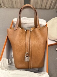 Hermes Picotin 18金棕 銀扣