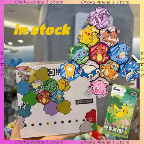 In Stock Pokemon 151 Fridge Magnet Gift Box Blind Box Mewtwo Jigsaw Refrigerator Magnet Set 151 Ptcg