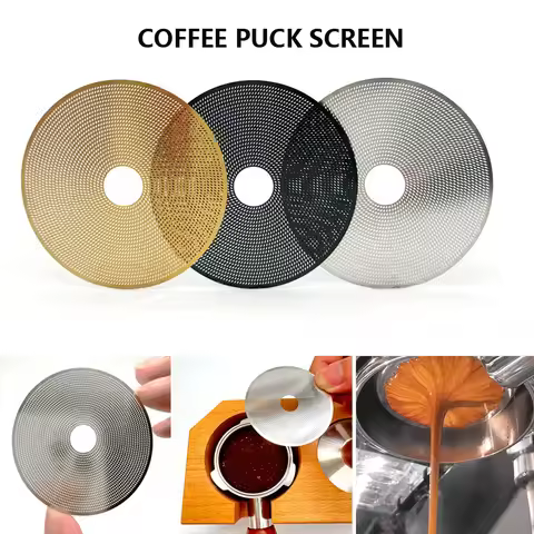 2Pcs/Set 51/53/58mm Coffee Puck Screen 304 Stainless Steel Filter Mesh Screen For Portafter Basketba