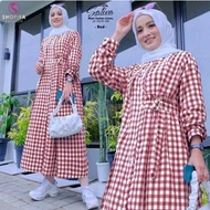 SATIVA MIDI//GAMIS KOTAK-KOTAK//MIDI DRESS