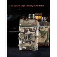water bottle 2l Large Capacity Military Outdoor Water Bottle us Military Version Flat Water Bottle C