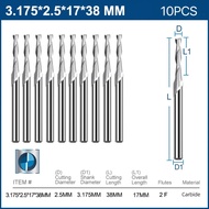 XCAN 2ขลุ่ยปลายแบนคาร์ไบด์ CNC Router เครื่องตัด Bit เกลียวดอกกัดสำหรับไม้3.175 4 6 8 10 12Mm