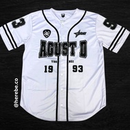 AGUSTD SUGA 93 BTS BASEBALL JERSEY/ BUTTON JERSEY SPORTS JERSEY