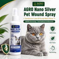 AGRO Nano Silver Nano Perak Pets Wound Spray Ubat Kurap Kucing 100ml