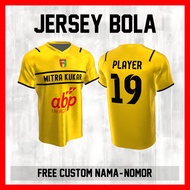 Mitra Kukar Tenggarong Club Football Jersey, Shoulder Stripe, Custom Name and Back Number - 20