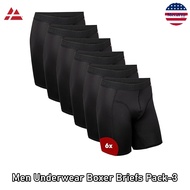 DANISH ENDURANCE® Men Underwear Boxer Briefs Pack-3 กางเกงบ็อกเซอร์สำหรับผู้ชาย